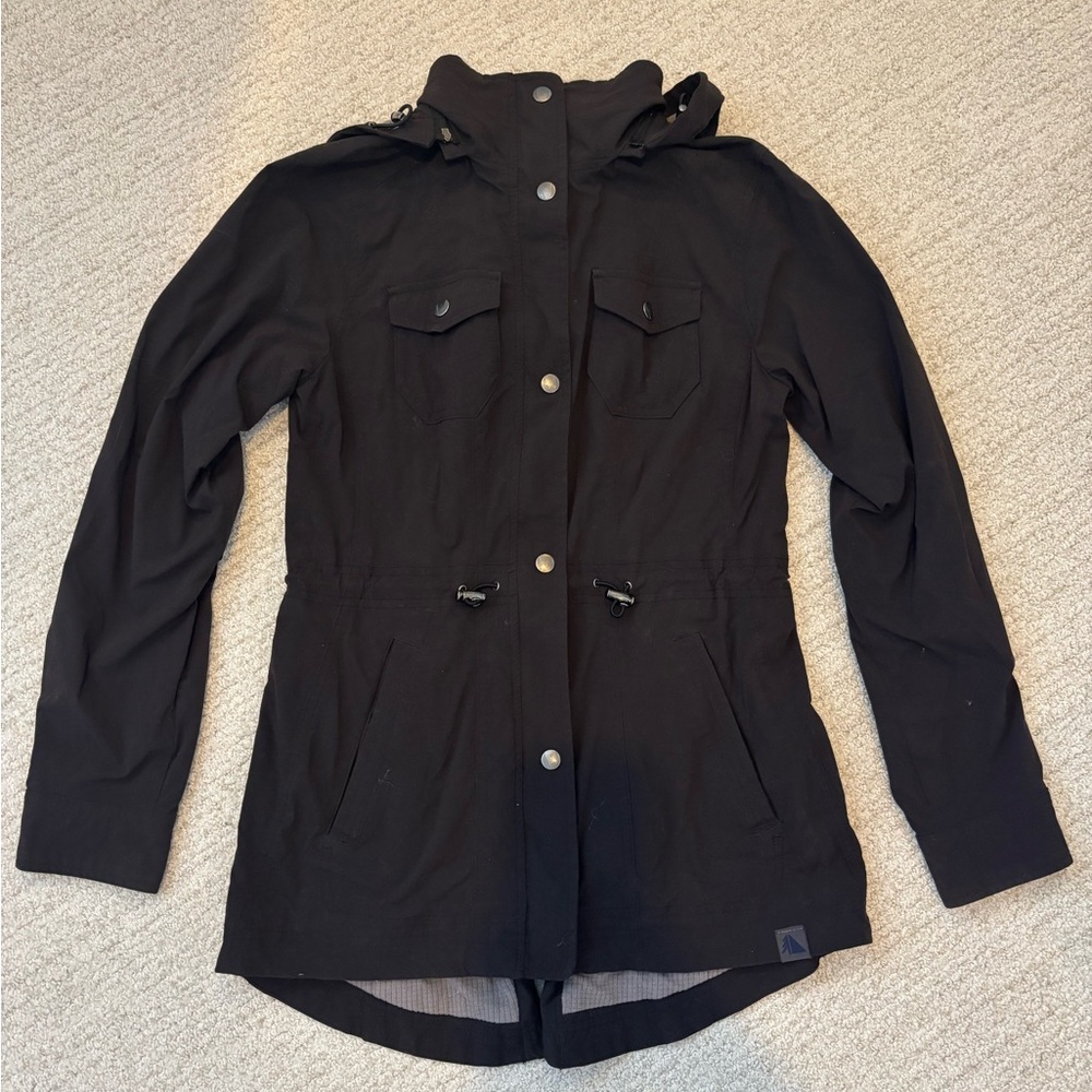 L.L. Bean Women's Black Hooded Utility Jacket